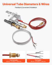 Gas Pilot Assembly, OE 14D0477, LPG8404, SRV14D0477 Fireplace Gas Pilot Assembly Kit, LPG Ignition V952-RQBLDHZJSDZJ5P6BV001V7
