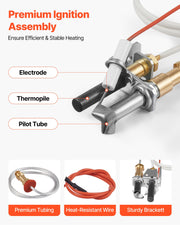 Gas Pilot Assembly, OE 446-512A, HSRV 446-512A, SRV 446-512A Fireplace Gas Pilot Assembly Kit, Natural Gas V952-RQBLDHZJSDZJA2QGU001V7