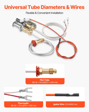 Gas Pilot Assembly, OE 446-512A, HSRV 446-512A, SRV 446-512A Fireplace Gas Pilot Assembly Kit, Natural Gas V952-RQBLDHZJSDZJA2QGU001V7