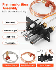Gas Pilot Assembly, OE 485-510A,4021-736,2103-010 Fireplace Gas Pilot Assembly Kit, Natural Gas Ignition V952-RQBLDHZJSDZJD36A9001V7