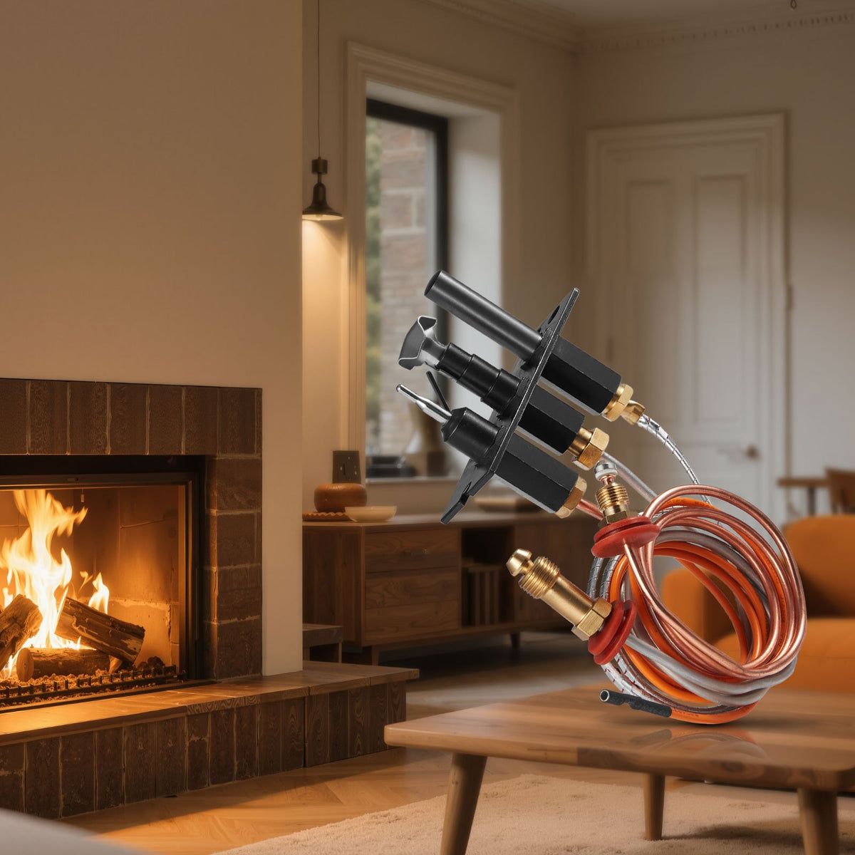 Gas Pilot Assembly, OE 485-510A,4021-736,2103-010 Fireplace Gas Pilot Assembly Kit, Natural Gas Ignition V952-RQBLDHZJSDZJD36A9001V7