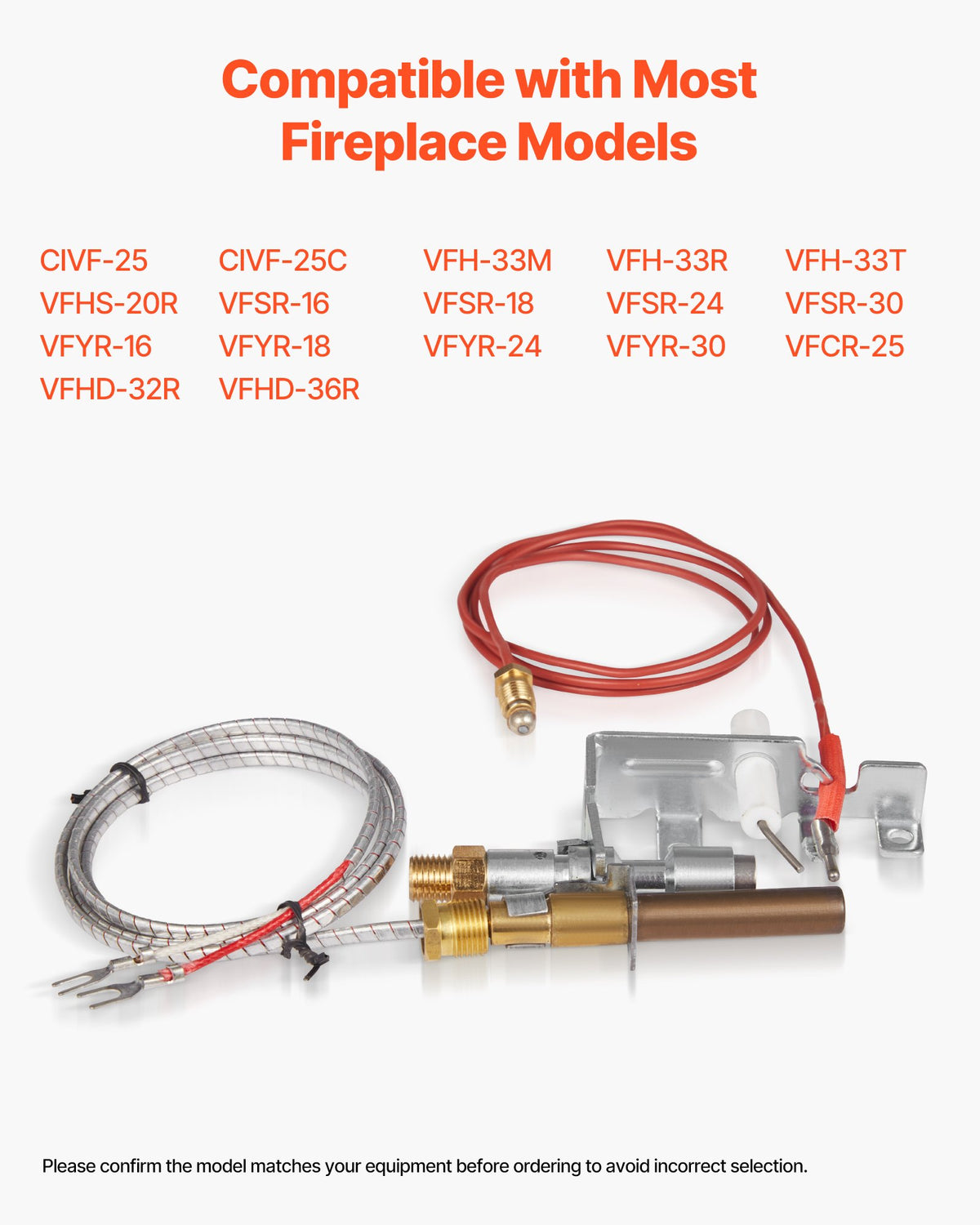 Gas Pilot Assembly, OE 103779-01, PP231, NG8218 Fireplace Natural Gas Ignition Replacement, Compatible with V952-RQBLDHZJSDZJIN769001V7