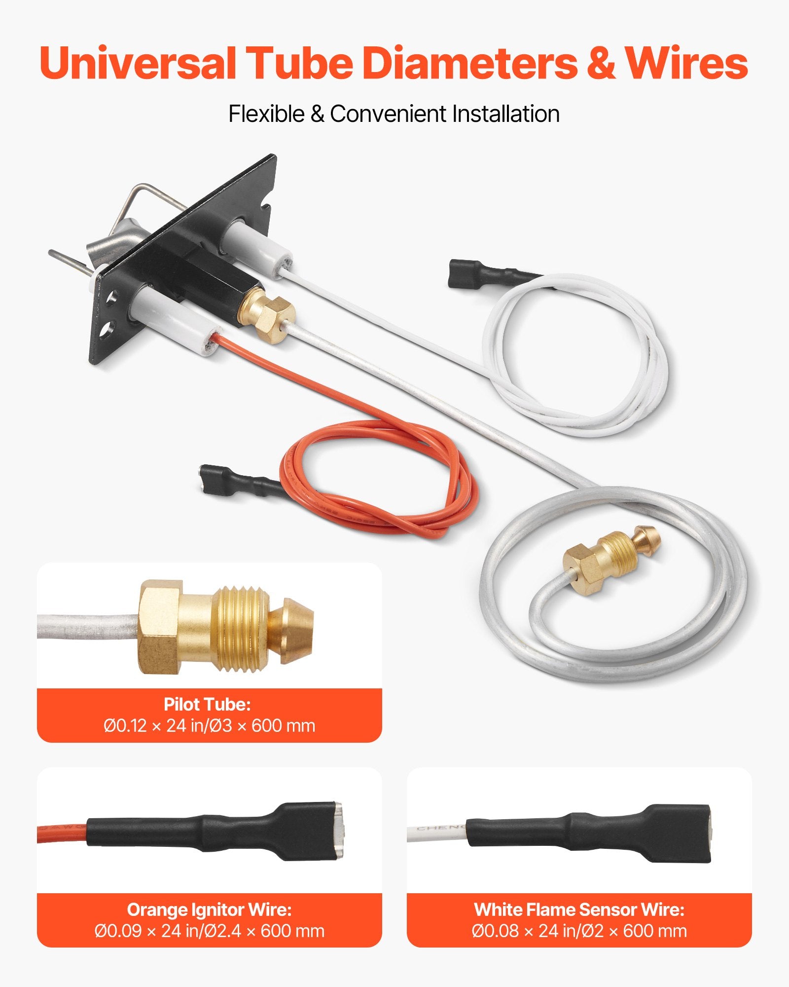 Gas Pilot Assembly, OE 2090-012, 2198-012, SRV2090-012 Fireplace Gas Pilot Assembly, Natural Gas Ignition V952-RQBLDHZJSDZJVNHQ0001V7