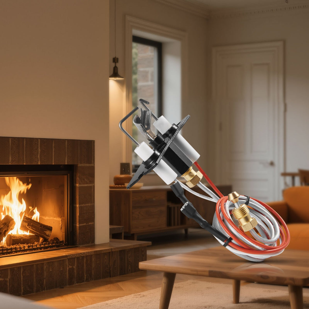 Gas Pilot Assembly, OE 2090-012, 2198-012, SRV2090-012 Fireplace Gas Pilot Assembly, Natural Gas Ignition V952-RQBLDHZJSDZJVNHQ0001V7