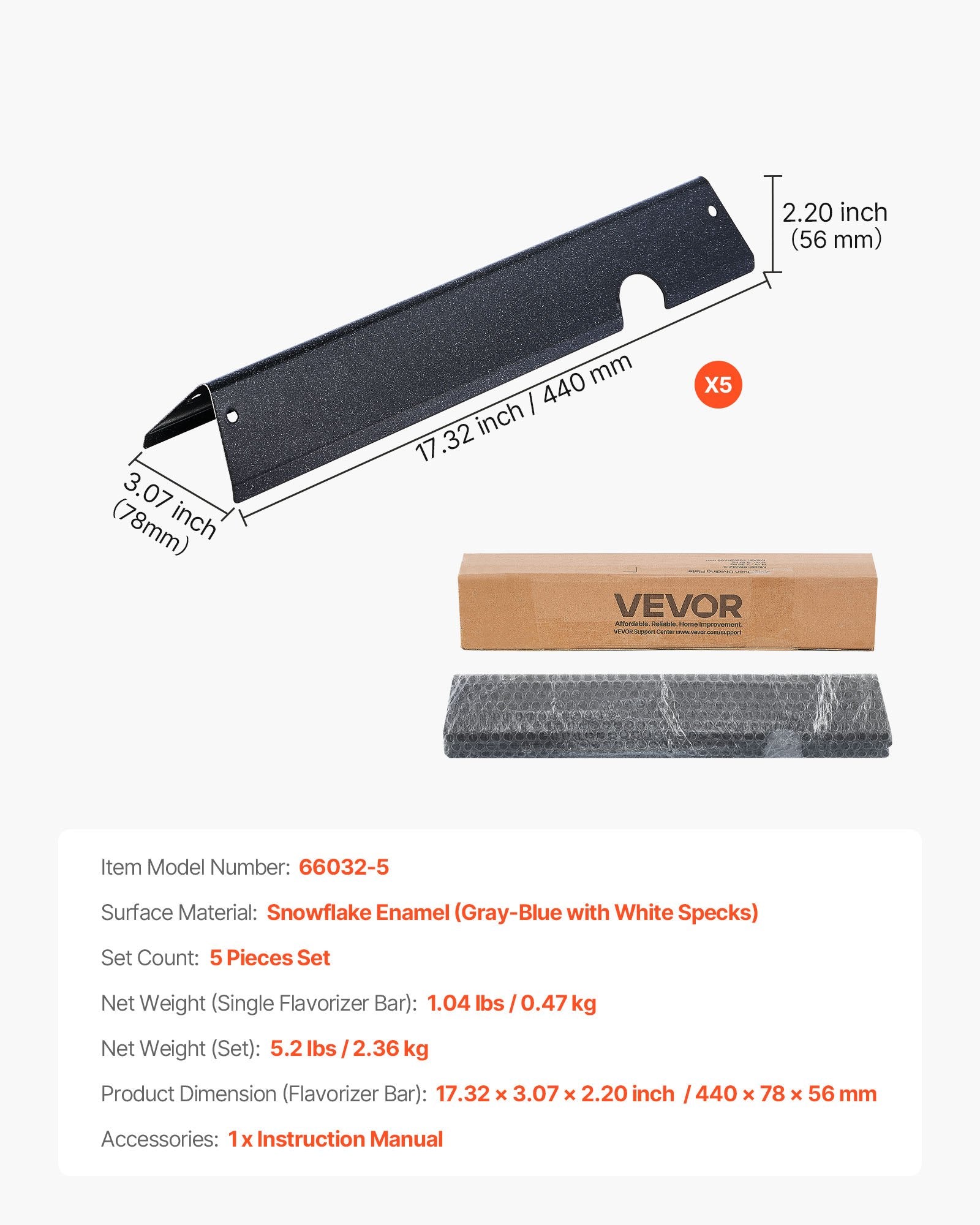 Flavorizer Bars, 44cm Grill Replacement Part, for Weber Genesis ll 310 315 335 340, E/S 325s, ES/SX 325s, E/S V952-RQKLFHBXHTCG3FYXD001V0