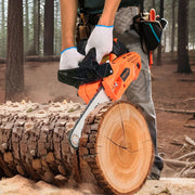 25 cc Gas Chainsaw, 305 mm Gas Powered Chainsaw, 0.75 kW Power Chain Saw with Non-Slip Handle, Gas-Powered V952-RQLJ12INCHECGYJ4G001V0
