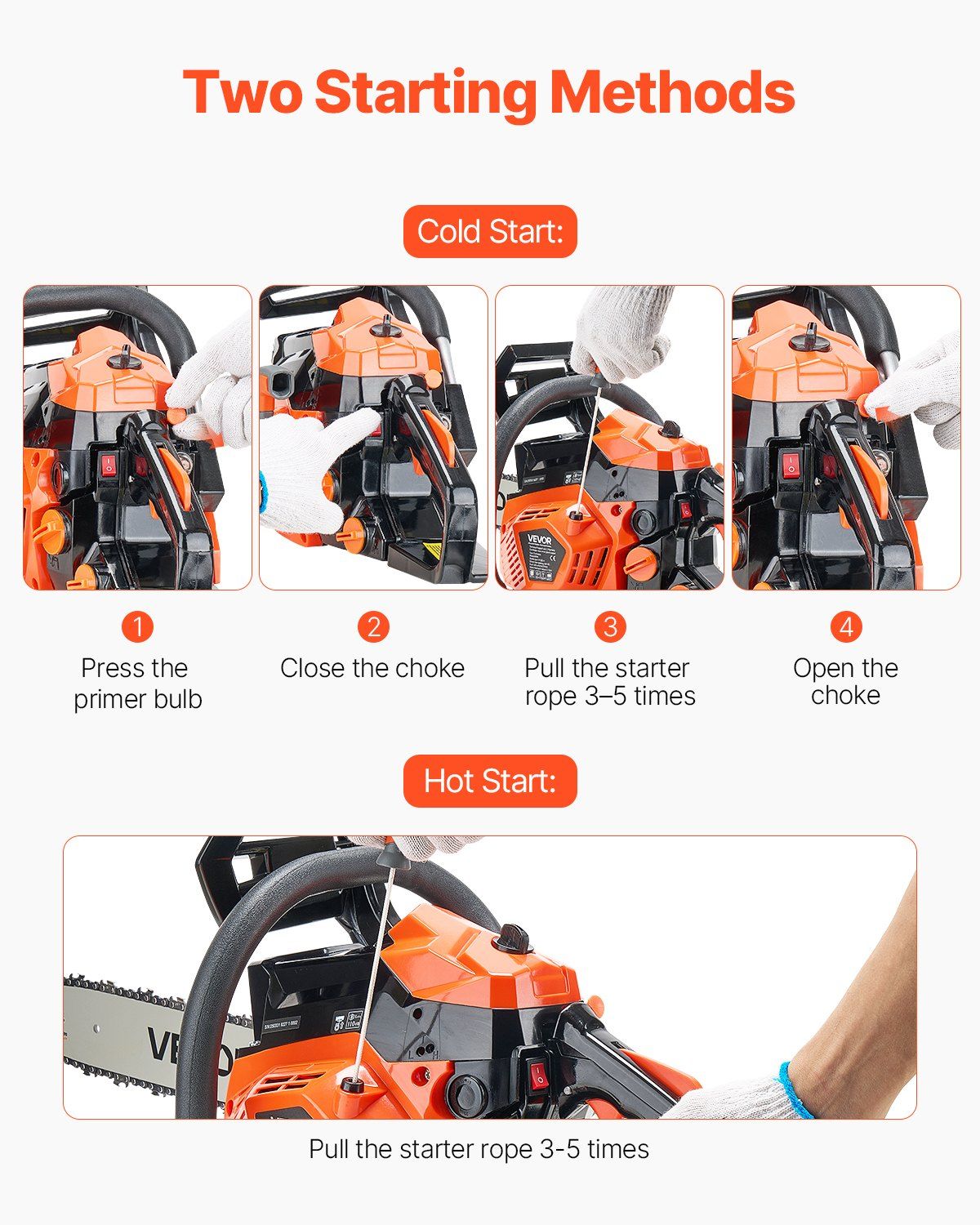 40 cc Gas Chainsaw, 355 mm Gas Powered Chainsaw, 1.3 kW Power Chain Saw with Non-Slip Handle, Gas-Powered V952-RQLJ14INCHEC4M9U6001V0