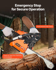 40 cc Gas Chainsaw, 355 mm Gas Powered Chainsaw, 1.3 kW Power Chain Saw with Non-Slip Handle, Gas-Powered V952-RQLJ14INCHEC4M9U6001V0