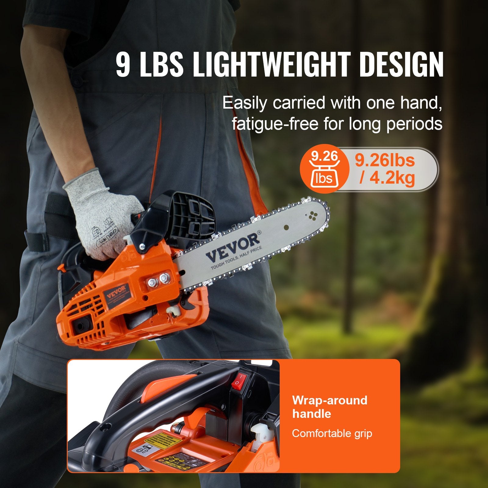 25.4CC 304.8mm Gasoline Chainsaw Powered Wood Cutting Engine Gas Chain Saw V952-RQLJOZKECC25O22OQV0