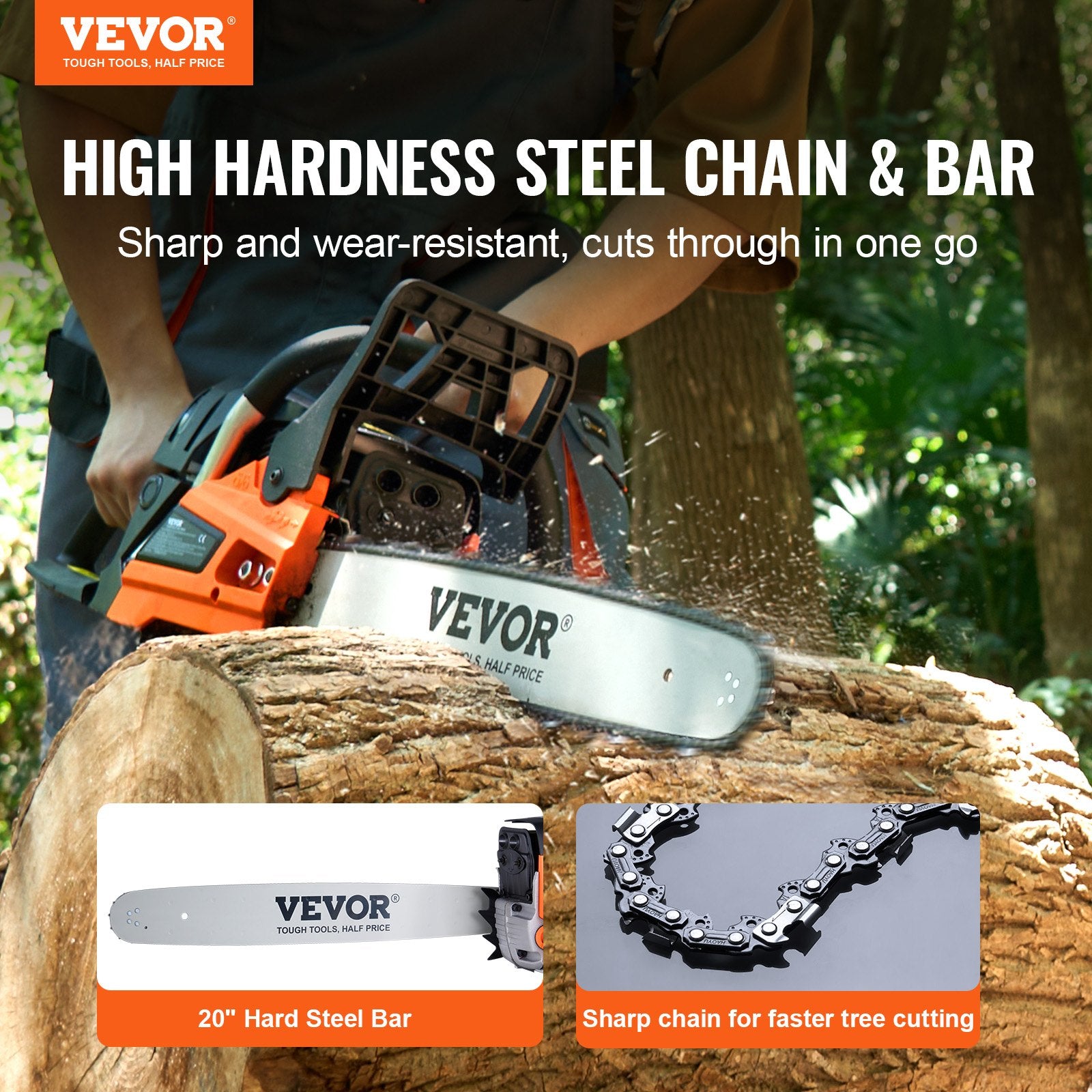 58CC 508mm Gasoline Chainsaw Gas Powered Wood Cutting Engine Gas Chain Saw V952-RQLJOZKECC58UT4FDV0
