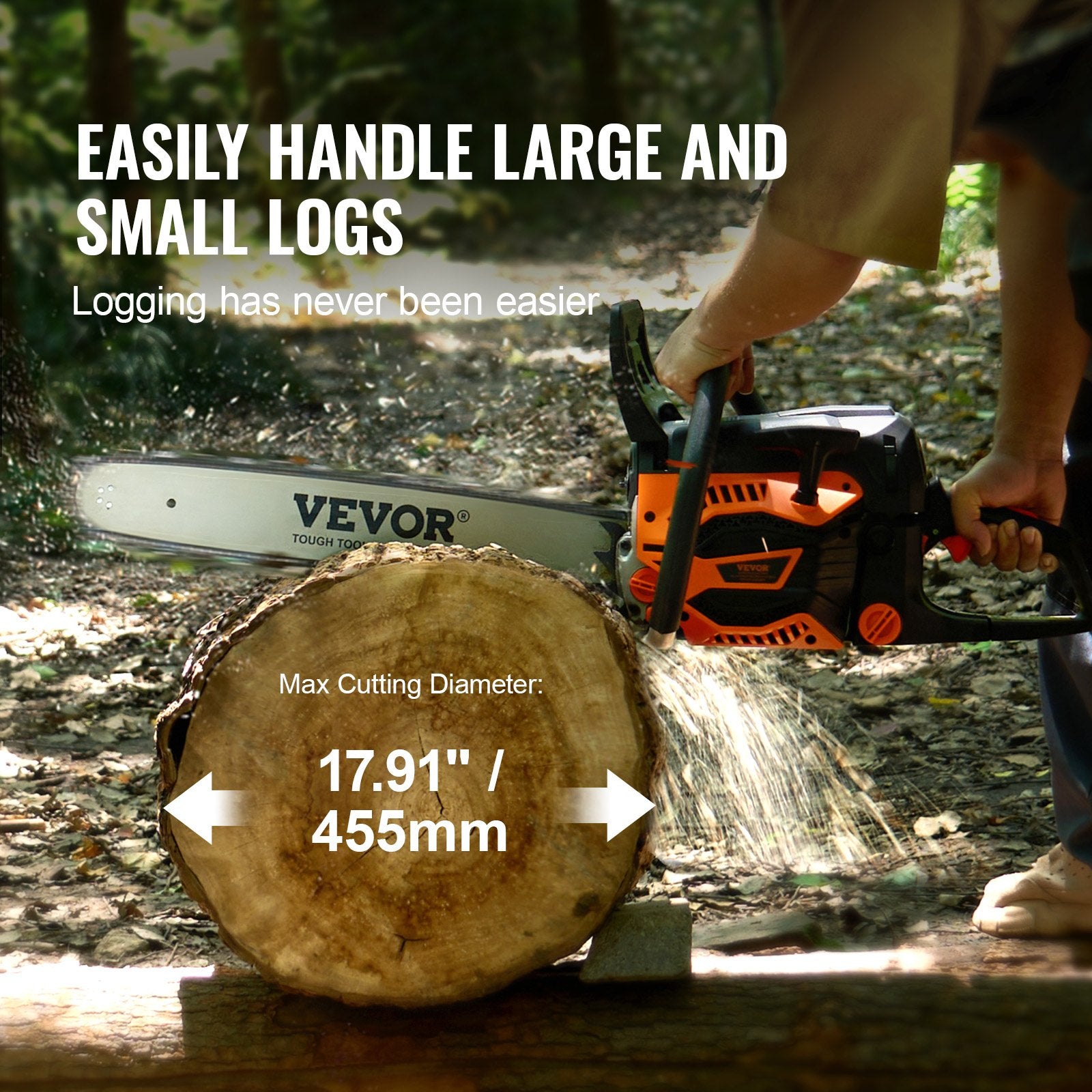 58CC 508mm Gasoline Chainsaw Gas Powered Wood Cutting Engine Gas Chain Saw V952-RQLJOZKECC58UT4FDV0