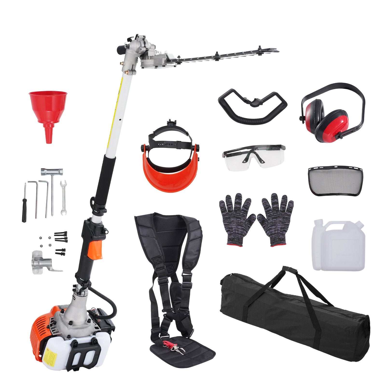15.7-inch 26CC 2 Cycle Gas Hedge Trimmer, Gas Powered Pole Hedge Trimmer with Dual Sided Dual Action Blade, V952-RQLLJGZJDLLJRN337V0