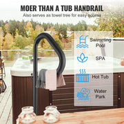 Hot Tub Handrail, 360 Rotatable Spa Side Handrail with 35"-57" Adjustable Height, Rust-proof Aluminum Spa V952-RSYGFS57INCHO7V0BV0