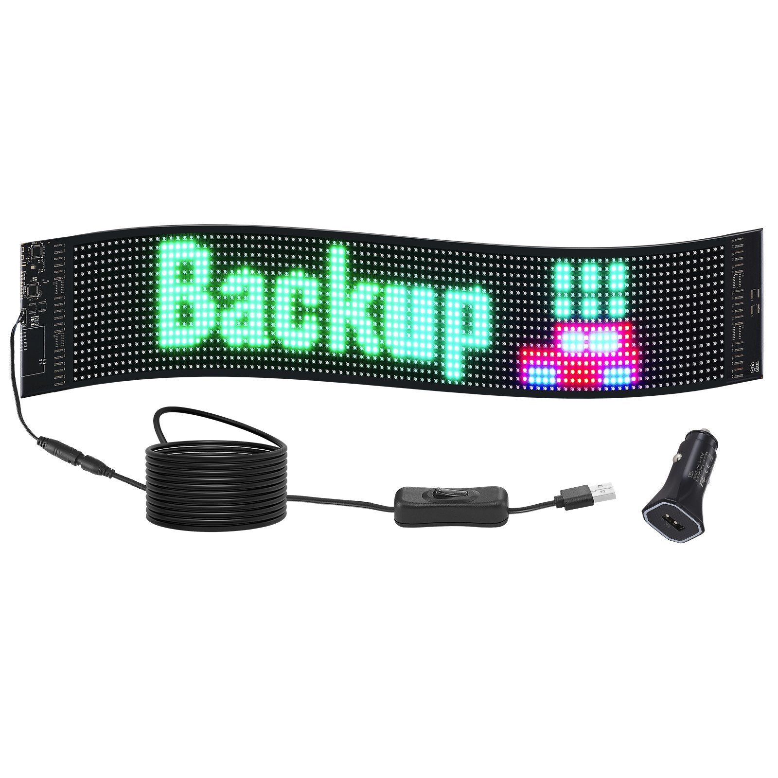 Programmable LED Sign, P6 Full Color LED Scrolling Panel, DIY Custom Text Animation Pattern Display Board, V952-RXGDBZP27X5IHAZHIV9