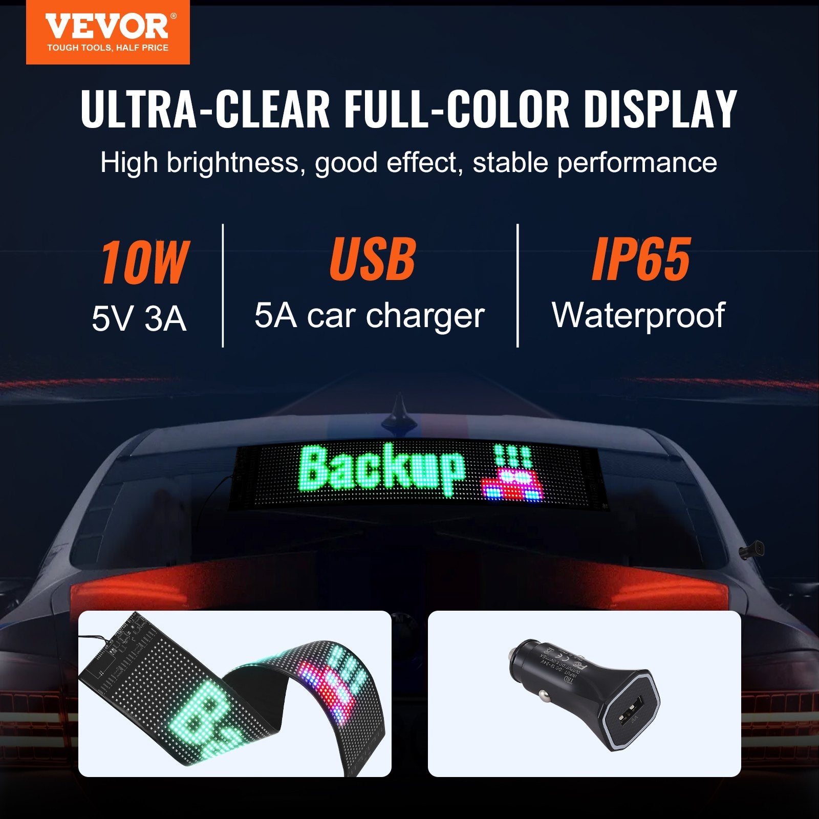 Programmable LED Sign, P6 Full Color LED Scrolling Panel, DIY Custom Text Animation Pattern Display Board, V952-RXGDBZP27X5IHAZHIV9