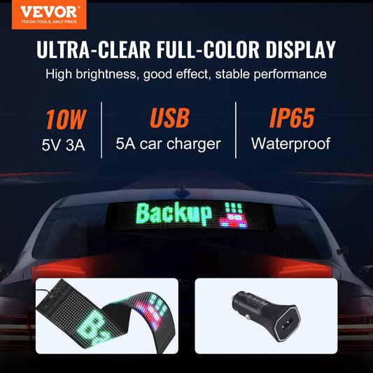 Programmable LED Sign, P6 Full Color LED Scrolling Panel, DIY Custom Text Animation Pattern Display Board, V952-RXGDBZP27X5IHAZHIV9