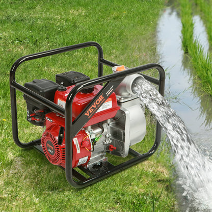 Gasoline Engine Water Pump, 80 mm, 7HP 265 GPM, 43 m Lift, 7 m Suction, 4-Stroke Gas Powered Trash Water V952-RYFDJSBYCYC377WQQV0