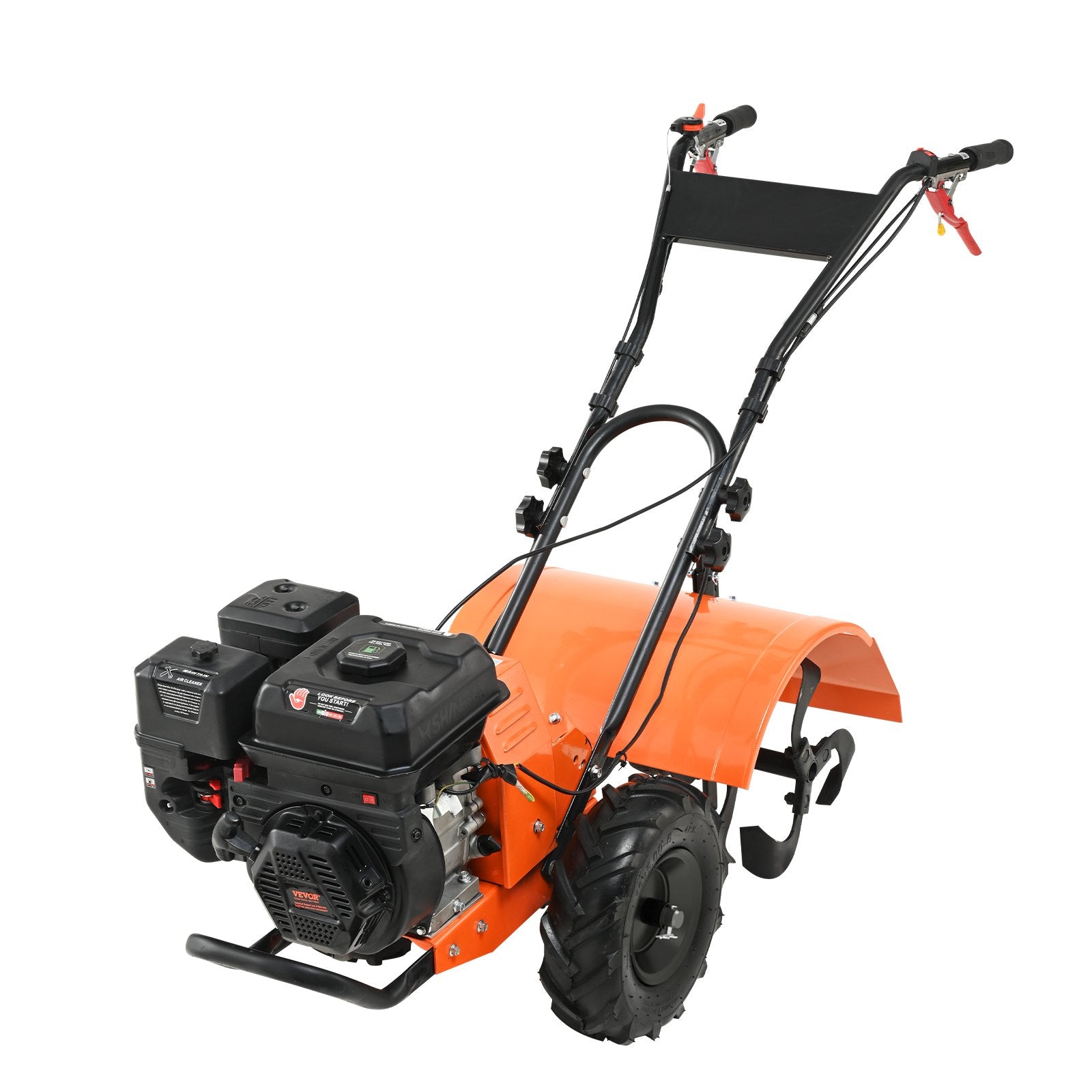 Tiller Cultivator Gas Powered, 212CC 4-Stroke Garden Cultivator, Tiller with 4 Steel Adjustable Rear Tines V952-RYGYJ212CCSCGHWDEV0