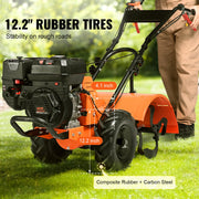 Tiller Cultivator Gas Powered, 212CC 4-Stroke Garden Cultivator, Tiller with 4 Steel Adjustable Rear Tines V952-RYGYJ212CCSCGHWDEV0