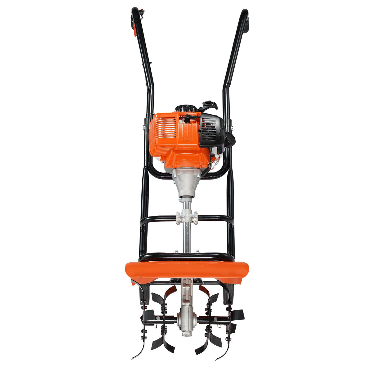 Tiller Cultivator Gas Powered, 31CC 4-Stroke Garden Cultivator, Tiller with 4 Steel Adjustable Front Tines V952-RYGYJ31CCSCC2310JV0