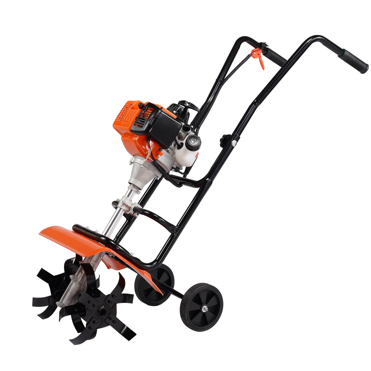 Tiller Cultivator Gas Powered, 38CC 4-Stroke Garden Cultivator, Tiller with 4 Steel Adjustable Front Tines V952-RYGYJ31CCSCCAW43MV0