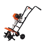 Tiller Cultivator Gas Powered, 38CC 4-Stroke Garden Cultivator, Tiller with 4 Steel Adjustable Front Tines V952-RYGYJ31CCSCCAW43MV0