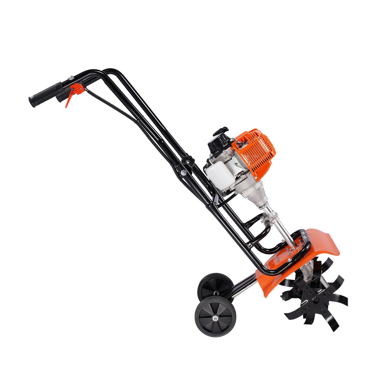 Tiller Cultivator Gas Powered, 38CC 4-Stroke Garden Cultivator, Tiller with 4 Steel Adjustable Front Tines V952-RYGYJ31CCSCCAW43MV0