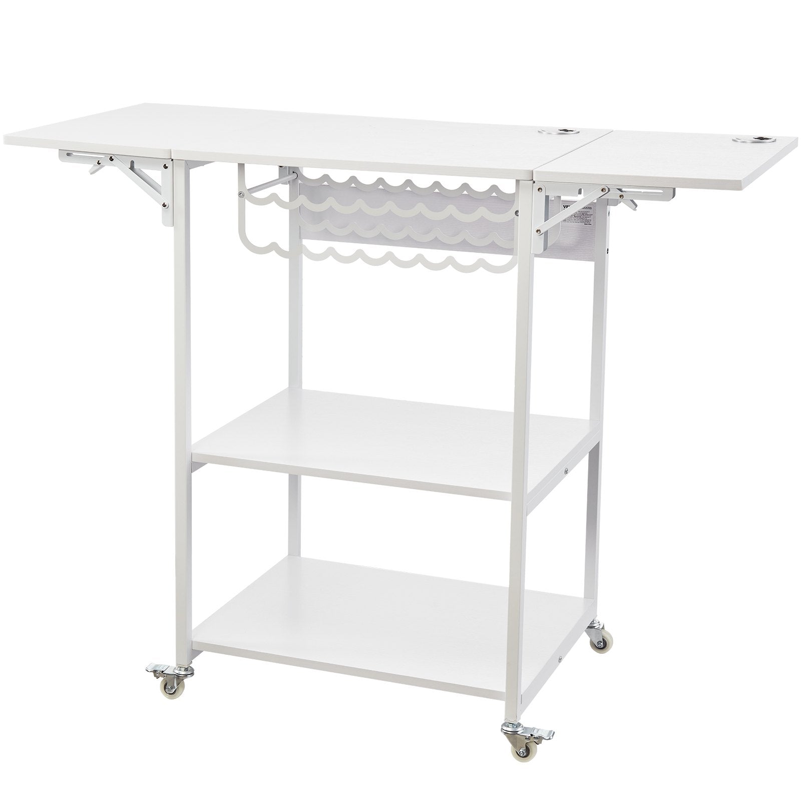 Heat Press Table 3Tier Movable Heat Press Stand Foldable with Wheels White V952-RYJGZTBS3CDGDNP3UV0