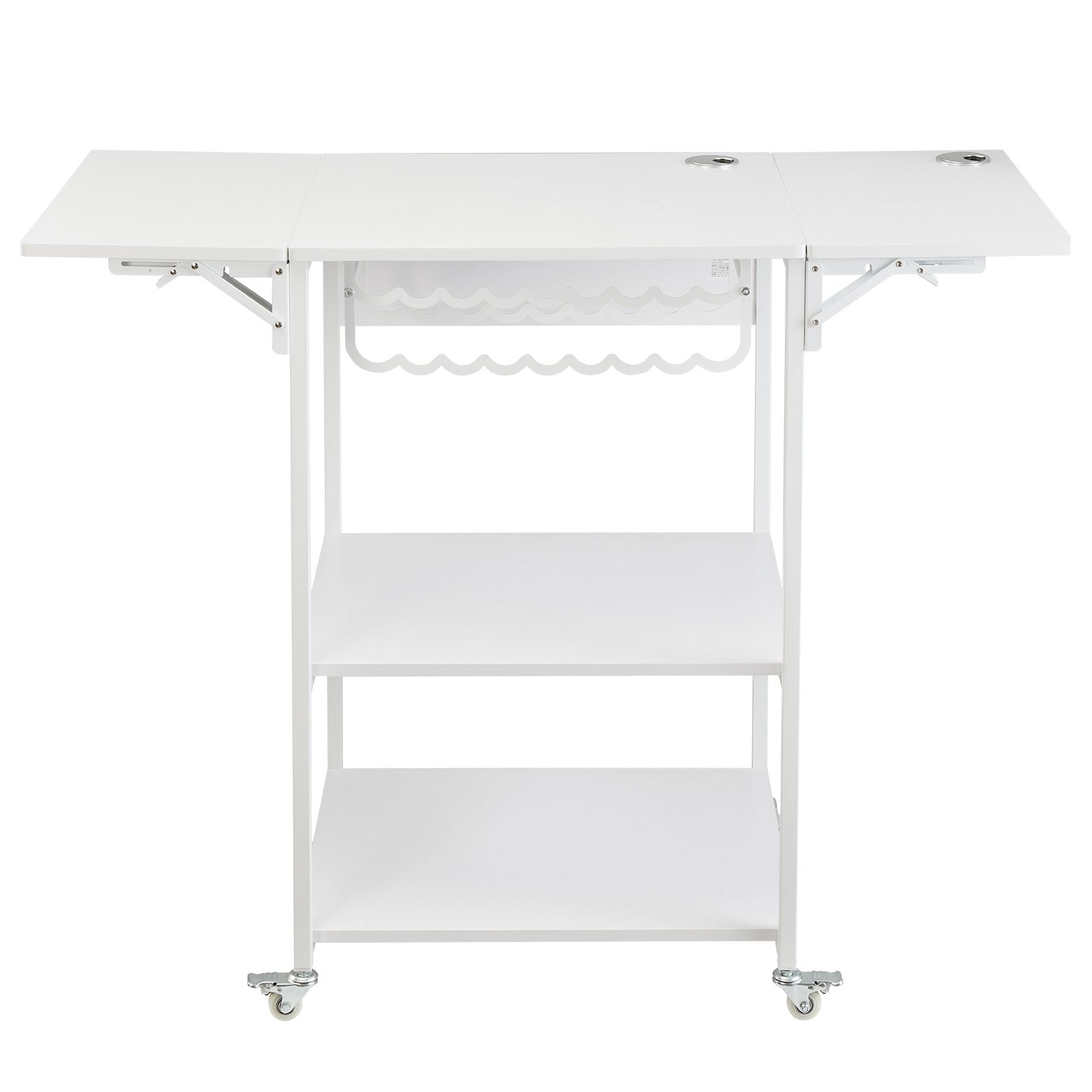 Heat Press Table 3Tier Movable Heat Press Stand Foldable with Wheels White V952-RYJGZTBS3CDGDNP3UV0