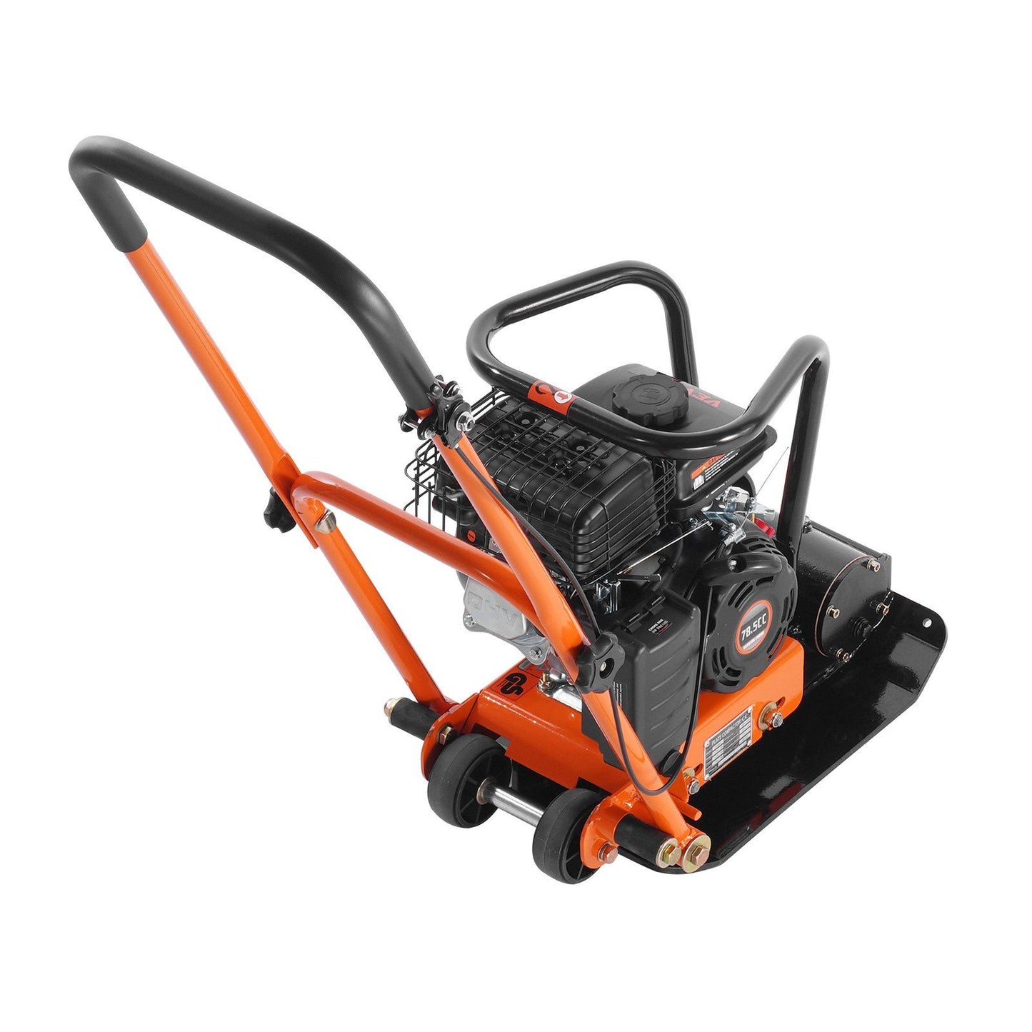 Plate Compactor, 2.8 HP 78.5CC Gas Engine 5,250 VPM, 870 kg Force Vibratory Compaction Tamper with 18.7 x V952-RYPBYS22128HP0NROV0