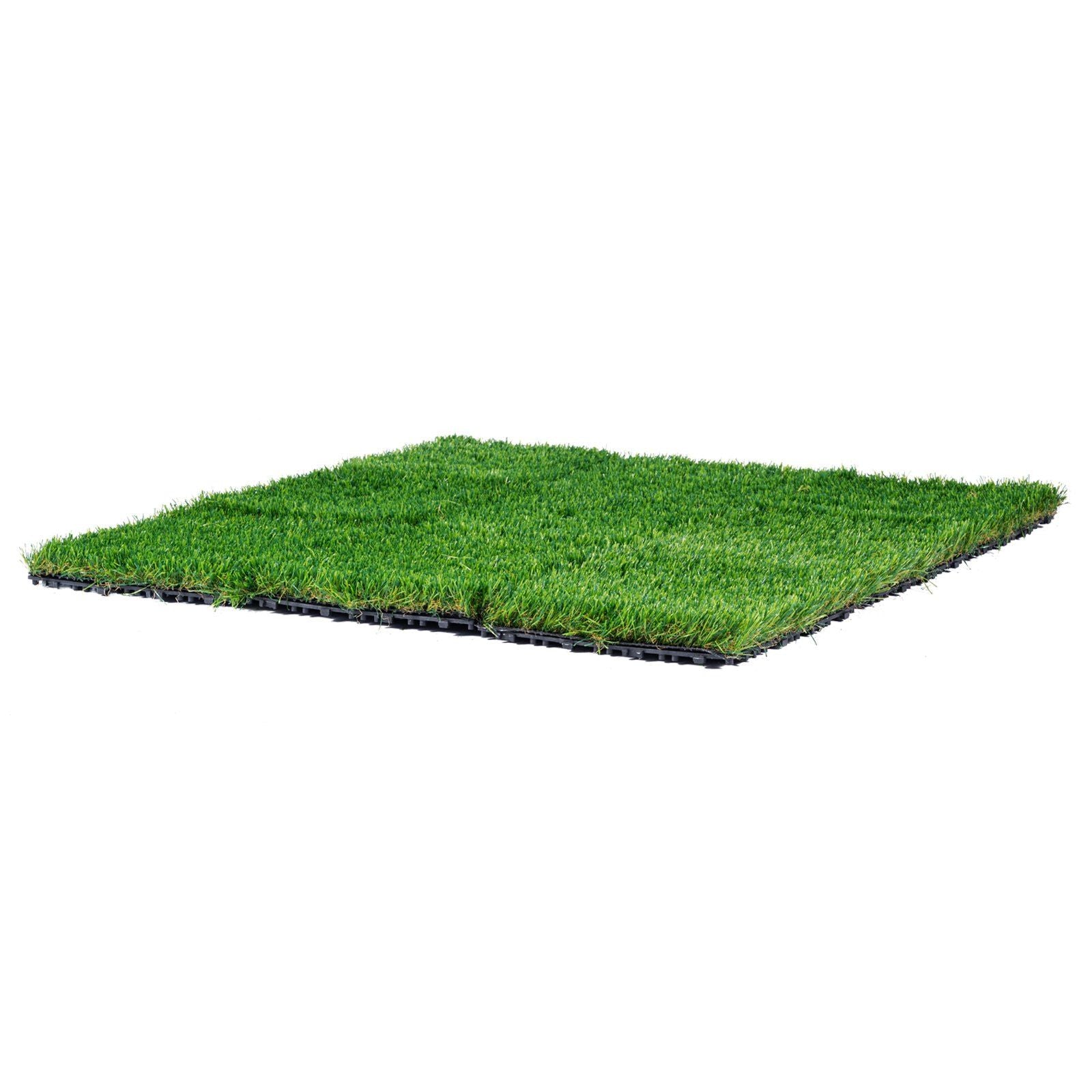 Artifical Grass Tiles Interlocking Turf Deck Set, 18 Pack - 12"x12", Synthetic Fake Grass Self-draining Mat V952-RZCP18PCS12X56GUQV0