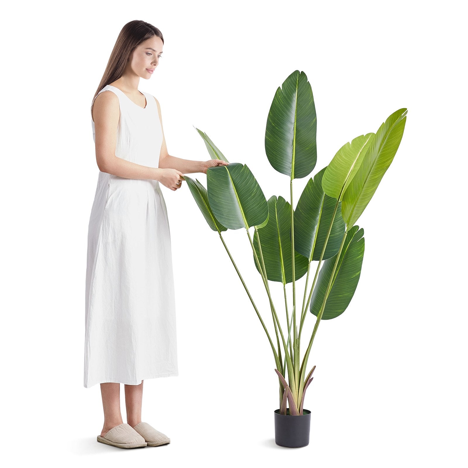 Artificial Birds Of Paradise Tree, 1.5m Tall Faux Plant, PE Material & Anti-Tip Tilt Protection V952-RZRDZW5FT1TT14RVAV0