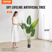 Artificial Birds Of Paradise Tree, 1.5m Tall Faux Plant, PE Material & Anti-Tip Tilt Protection V952-RZRDZW5FT1TT14RVAV0