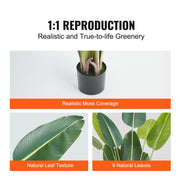 Artificial Birds Of Paradise Tree, 1.5m Tall Faux Plant, PE Material & Anti-Tip Tilt Protection V952-RZRDZW5FT1TT14RVAV0