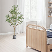 150cm Artificial Olive Tree with Black Pot, Tall Fake Tree with Natural Wood Trunk & Realistic Green Leaves V952-RZS5FTGLSSLX6A0M6001V0