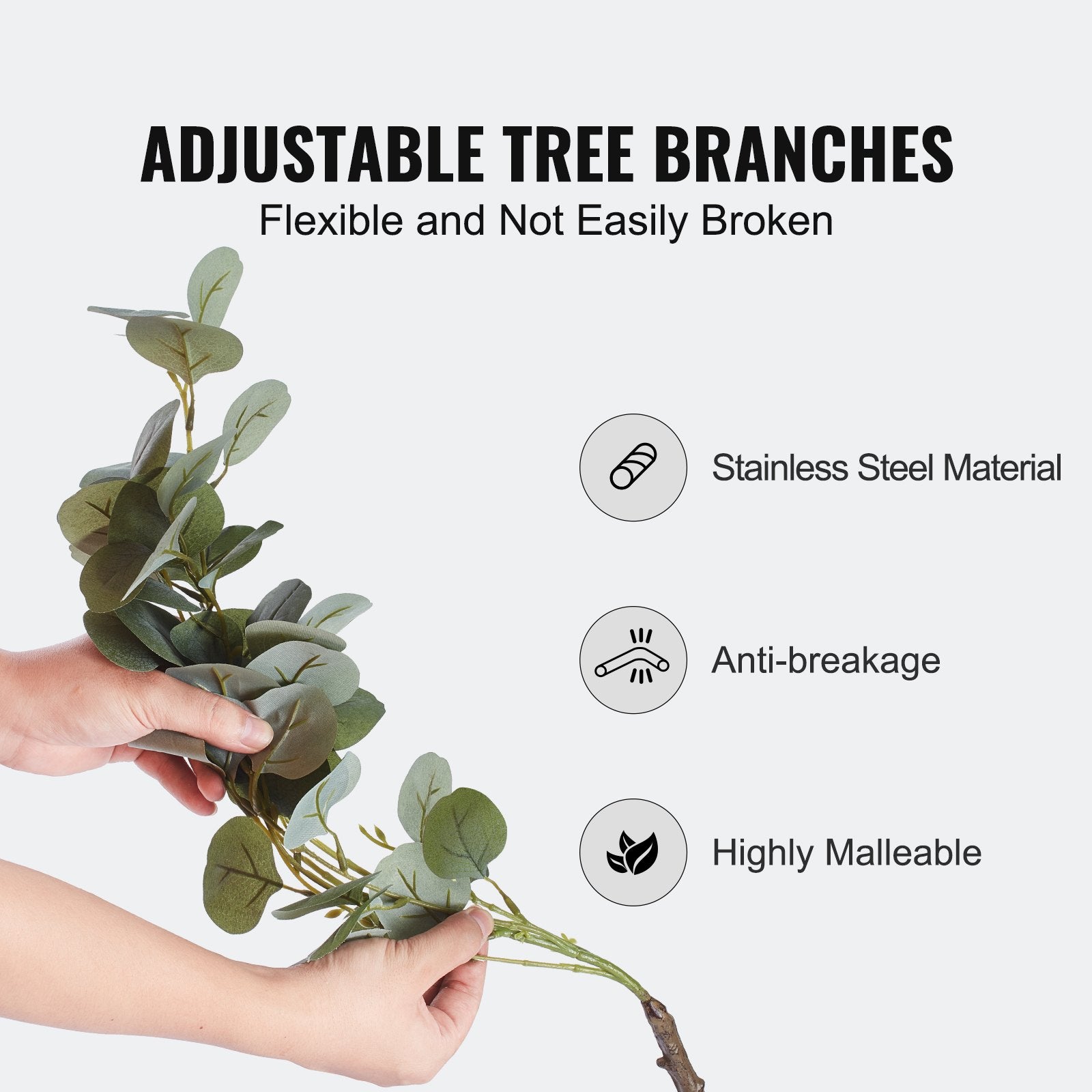 Artificial Eucalyptus Tree, 15.2cm Tall Faux Plant, Secure PE Material & Anti-Tip Tilt Protection V952-RZS6FTAS00006C43AV0