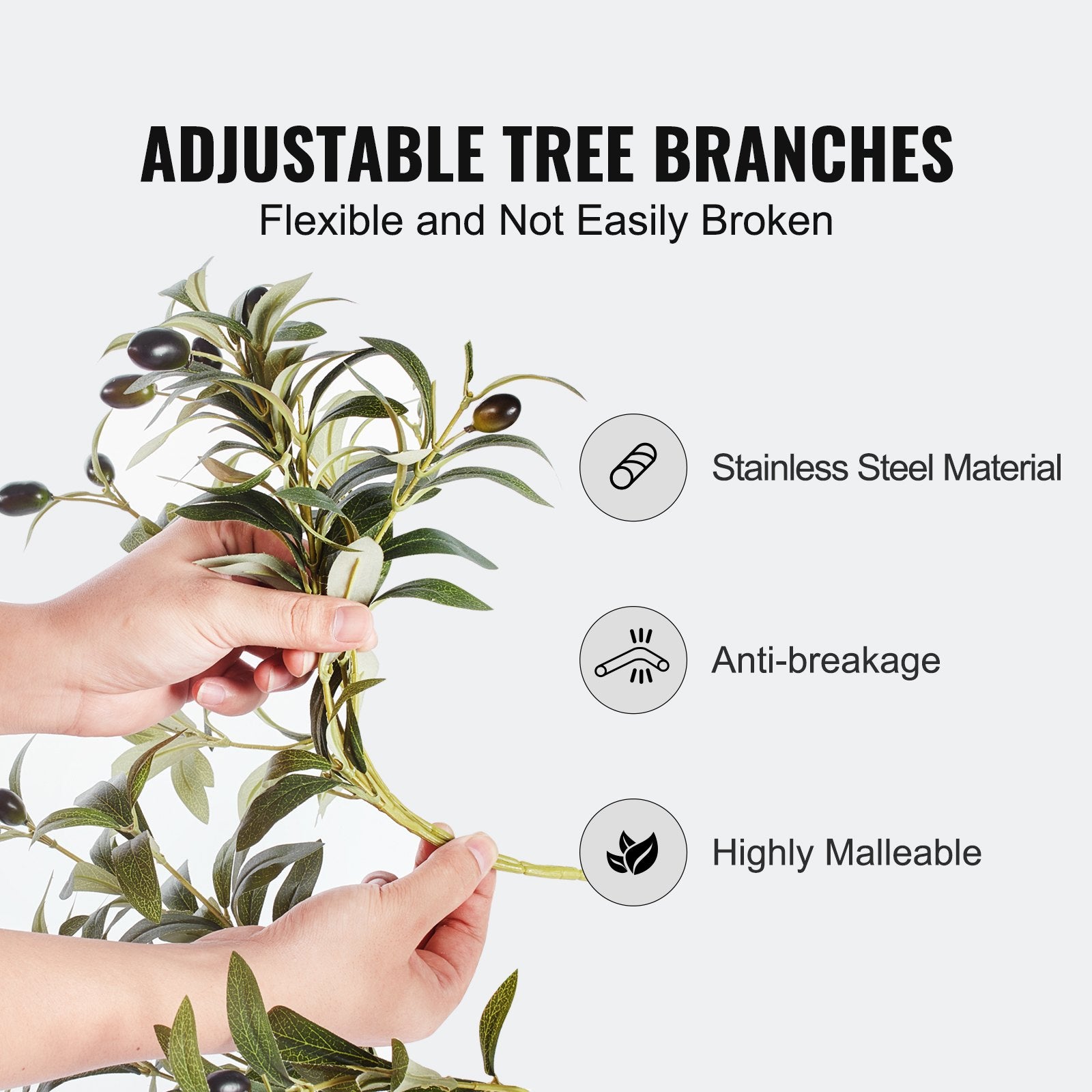 Artificial Olive Tree, 15.2cm Tall Faux Plant, Secure PE Material & Anti-Tip Tilt Protection Low-Maintenance V952-RZS6FTGLS000VAJSMV0