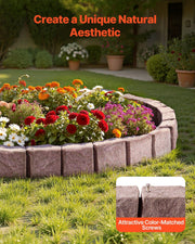 Fake Stone Landscape Edging1190 x 100 x 155mm Lawn Edging Fade-Resistant Brown V952-RZSPZZCCZS0081JN2V0