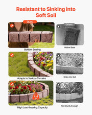 Fake Stone Landscape Edging1190 x 100 x 155mm Lawn Edging Fade-Resistant Brown V952-RZSPZZCCZS0081JN2V0