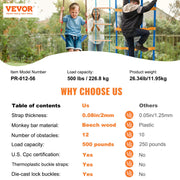 Ninja Warrior Obstacle Course for Kids, 2 x 17m Weatherproof Slacklines, 227kg Weight Capacity Monkey Line, V952-RZX562YC11J0F2X1FV0