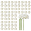 Artificial Flowers, 105 pcs Real Looking White Silk Fake Hydrangea Bulk, White Faux Bridal Shower with Stems V952-RZXQBS105PCSKMGDN001V0