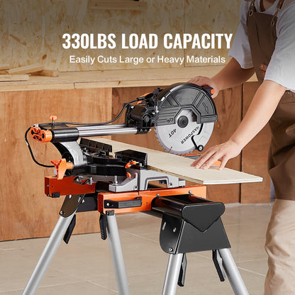 Miter Saw Stand 330lbs Load Capacity Steel 29.1"-32.9" Adjustable Height V952-RZXXQJZJGZ36VWN2FV0
