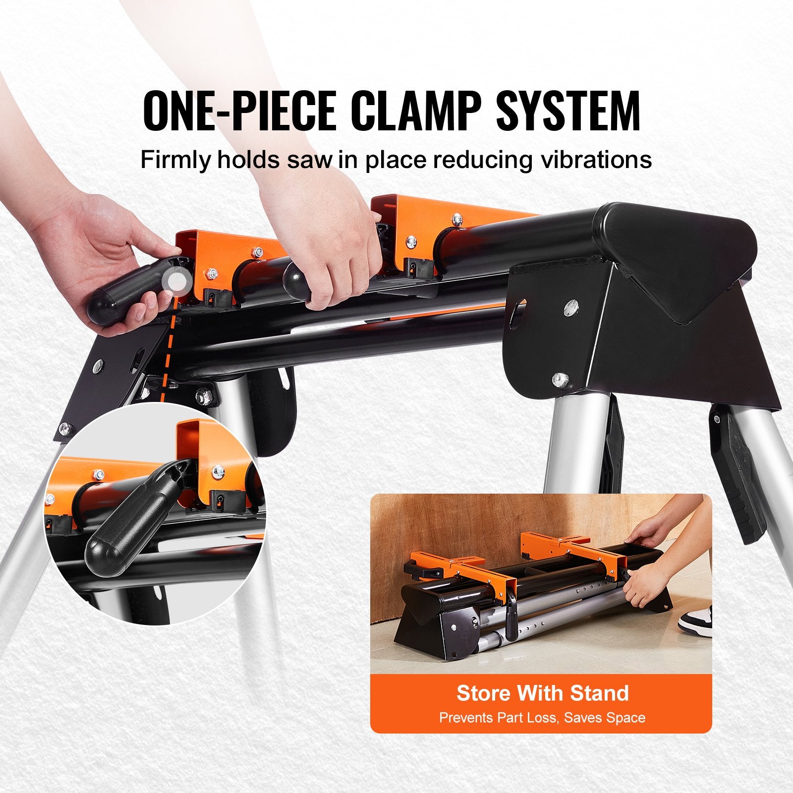 Miter Saw Stand 330lbs Load Capacity Steel 29.1"-32.9" Adjustable Height V952-RZXXQJZJGZ36VWN2FV0