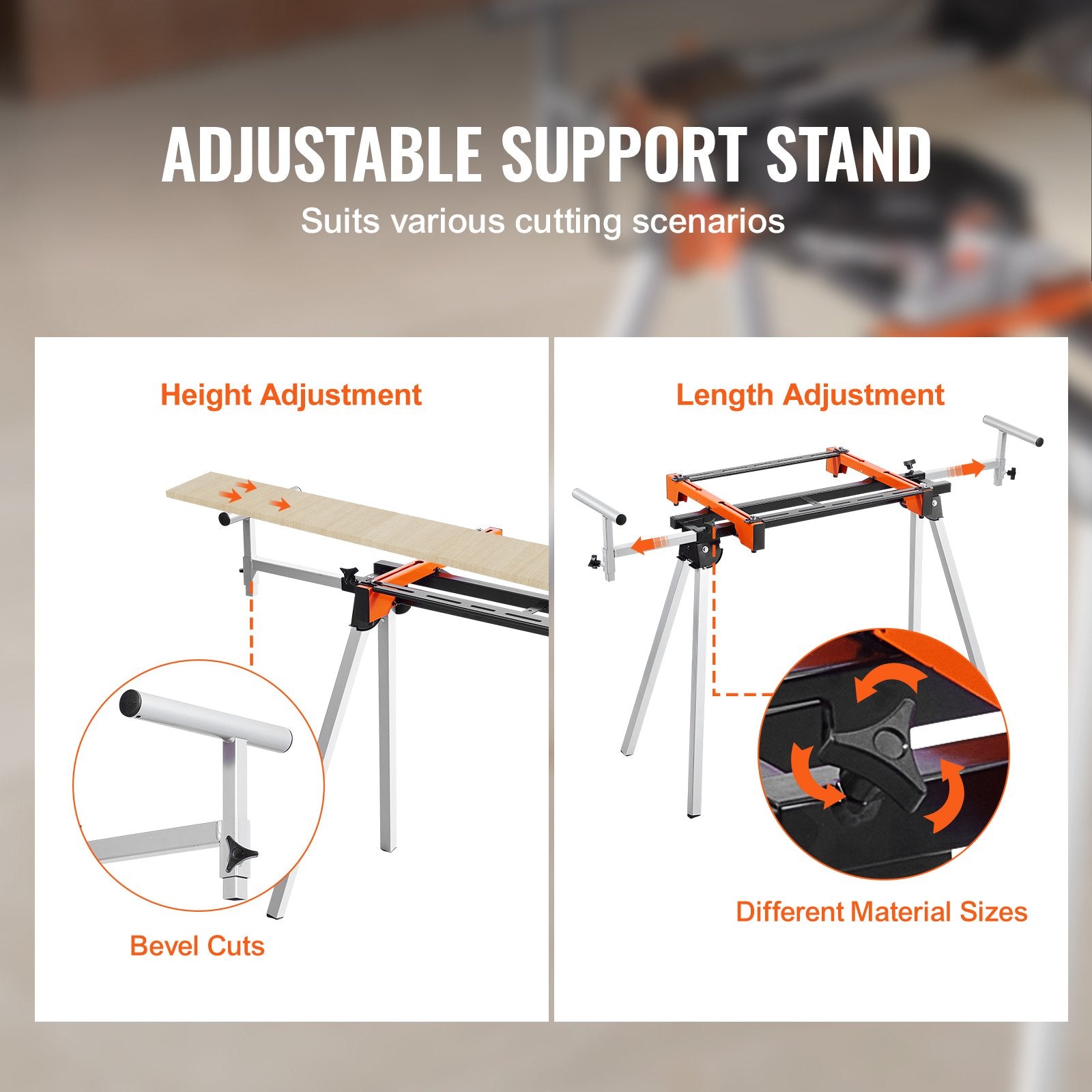 Miter Saw Stand 300lbs Load Capacity Steel Collapsible Stand for Miter Saw V952-RZXXQJZJGZ782C9FHV0