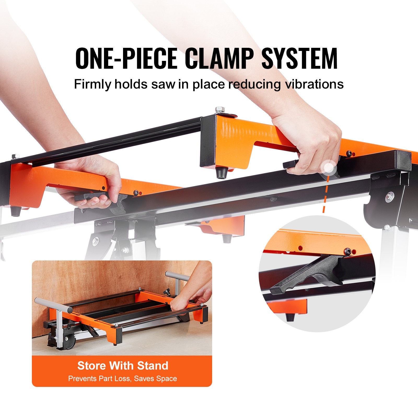 Miter Saw Stand 300lbs Load Capacity Steel Collapsible Stand for Miter Saw V952-RZXXQJZJGZ782C9FHV0