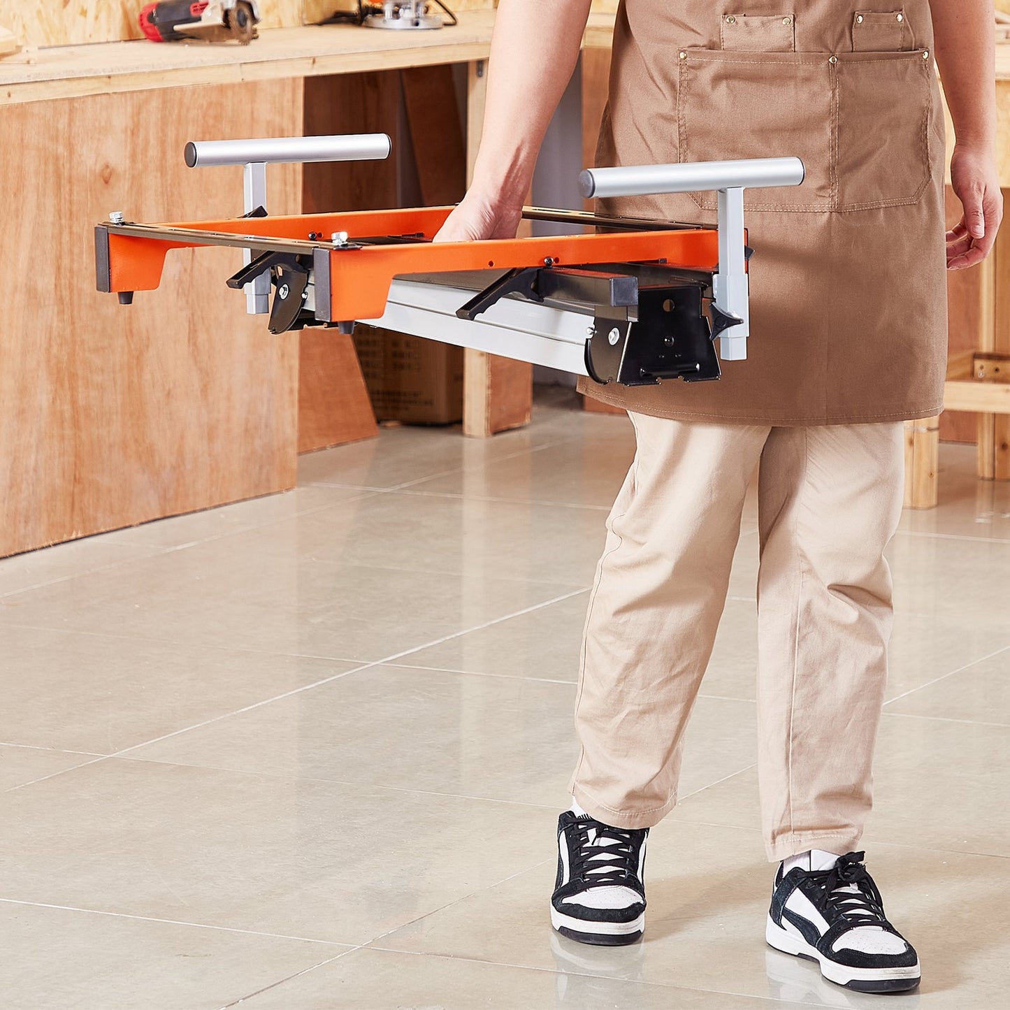 Miter Saw Stand 300lbs Load Capacity Steel Collapsible Stand for Miter Saw V952-RZXXQJZJGZ782C9FHV0