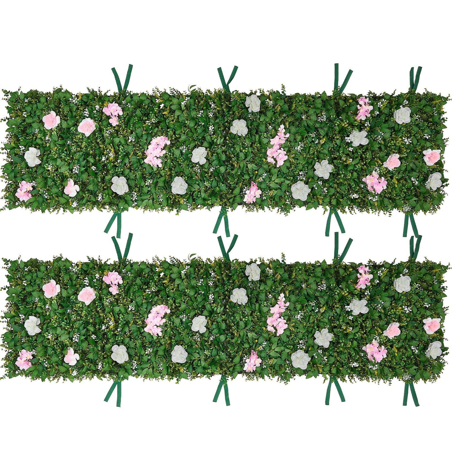 Artificial Luxury Flower Wall Backdrop, 2 PCS, Each Panel 61 x 243.8 cm, Gorgeous 3D Silk Floral Backdrop Pet V952-RZZWQPJSPJS3F1M0A001V0