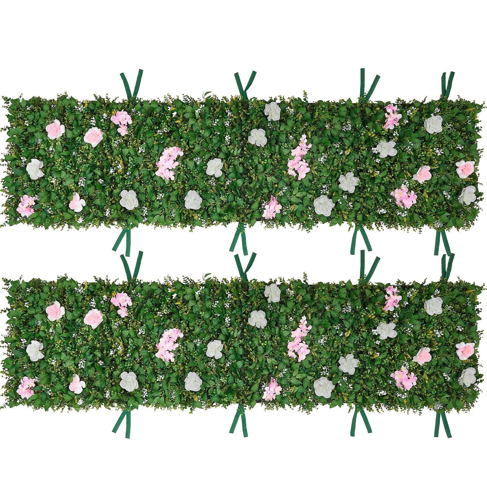Artificial Luxury Flower Wall Backdrop, 2 PCS, Each Panel 61 x 243.8 cm, Gorgeous 3D Silk Floral Backdrop Pet V952-RZZWQPJSPJS3F1M0A001V0