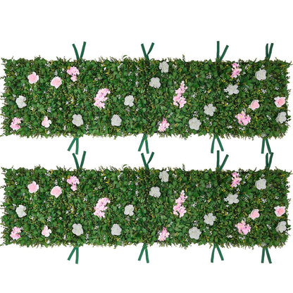 Artificial Luxury Flower Wall Backdrop, 2 PCS, Each Panel 61 x 243.8 cm, Gorgeous 3D Silk Floral Backdrop Pet V952-RZZWQPJSPJS3F1M0A001V0