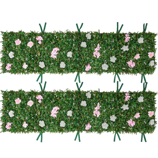 Artificial Luxury Flower Wall Backdrop, 2 PCS, Each Panel 61 x 243.8 cm, Gorgeous 3D Silk Floral Backdrop Pet V952-RZZWQPJSPJS3F1M0A001V0
